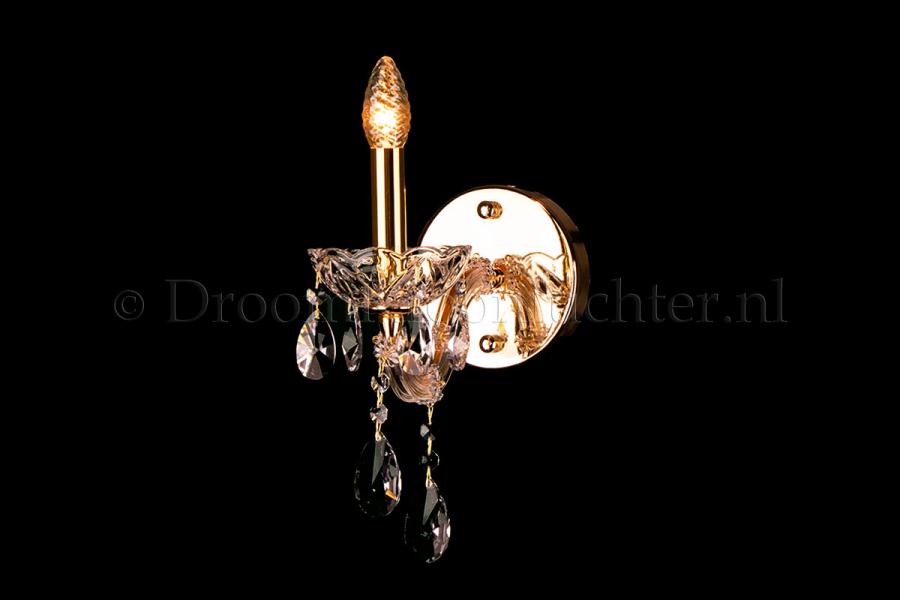 Kristall Wandleuchte Luxuriös  Maria Theresa 1 flammig (Gold)