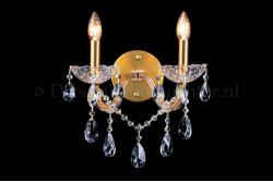 Kristall Wandleuchte Maria Theresa 2 flammig Kristall (Bronze) EXTRA LUXE