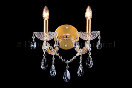 Kristall Wandleuchte Maria Theresa 2 flammig Kristall (Bronze) EXTRA LUXE Kristall Wandleuchte Maria Theresa 2 flammig Kristall (Bronze) EXTRA LUXE