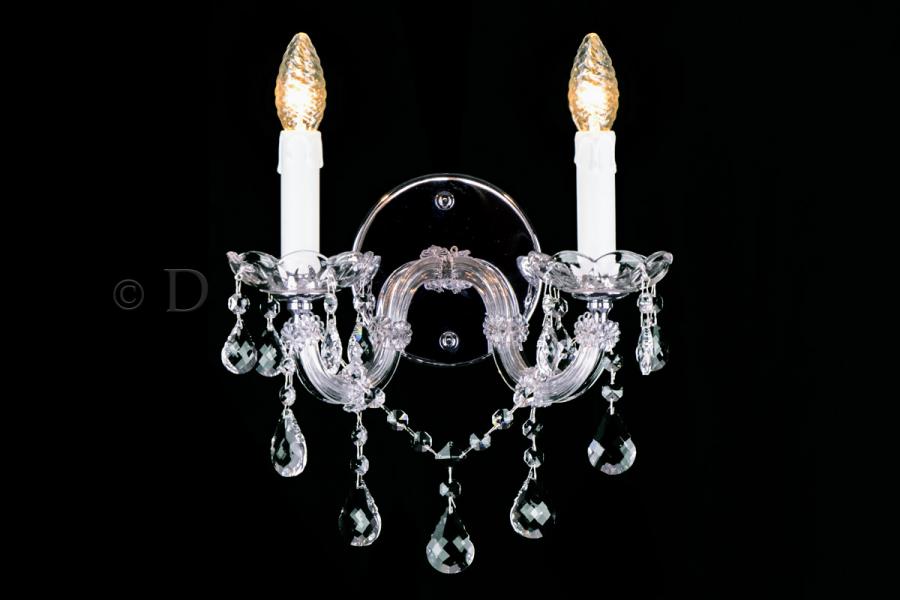 Kristall Wandleuchte Maria Theresa 2 flammig (chrom)