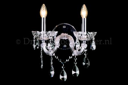 Kristall Wandleuchte Maria Theresa 2 flammig Kristall (chrom) EXTRA LUXE Kristall Wandleuchte Maria Theresa 2 flammig Kristall (chrom) EXTRA LUXE