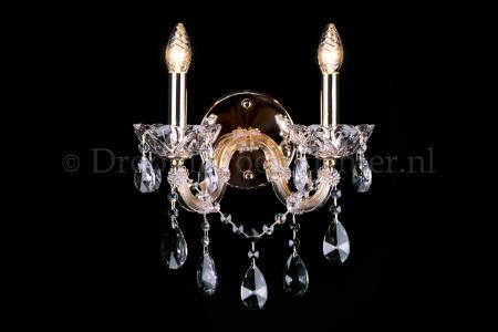 Kristall Wandleuchte Maria Theresa 2 flammig Kristall (gold) EXTRA LUXE Kristall Wandleuchte Maria Theresa 2 flammig Kristall (gold) EXTRA LUXE