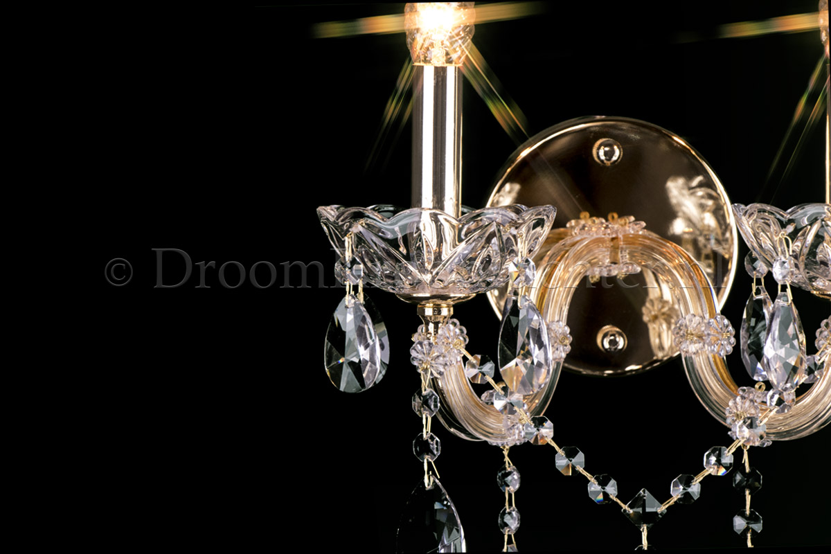 Kristall Wandleuchte Maria Theresa 2 flammig Kristall (gold) EXTRA LUXE Kristall Wandleuchte Maria Theresa 2 flammig Kristall (gold) EXTRA LUXE