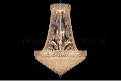 Korbluster Amy 10 flammig Gold Kristall - Ø100cm
