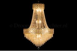 Kronleuchter Amy 10 flammig Gold Kristall - Ø60cm