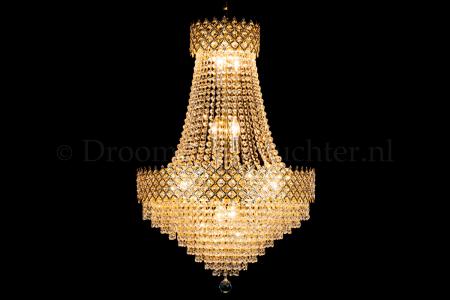 Kronleuchter Amy 10 flammig Gold Kristall - Ø60cm