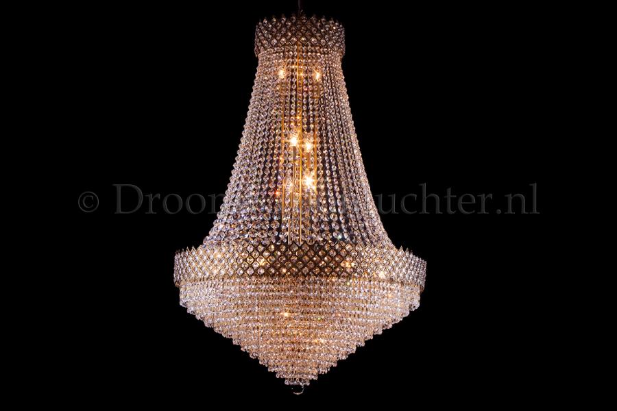 Kronleuchter Amy 15 flammig Bronze Kristall - Ø80cm