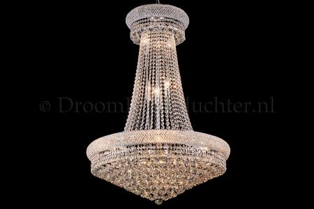 Korbluster Kristall 15 flammig Chrom Ø80cm - Gilyana