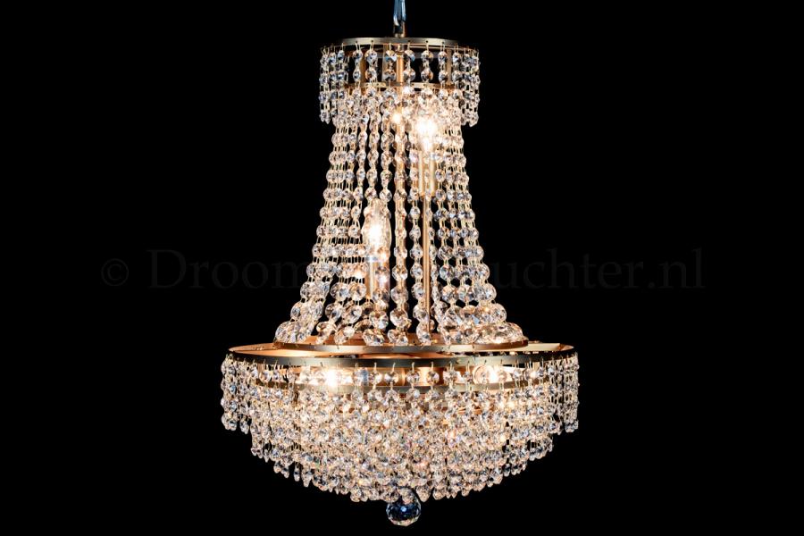 Korbluster Kristall 6 flammig Bronze Ø40cm - Livia