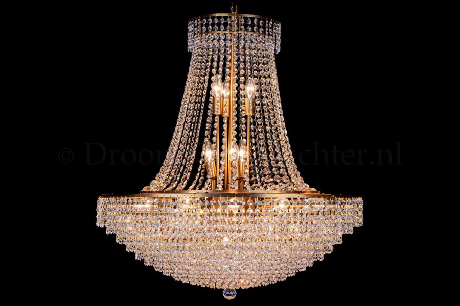 Korbluster Kristall 24 flammig Bronze Ø60cm - Livia