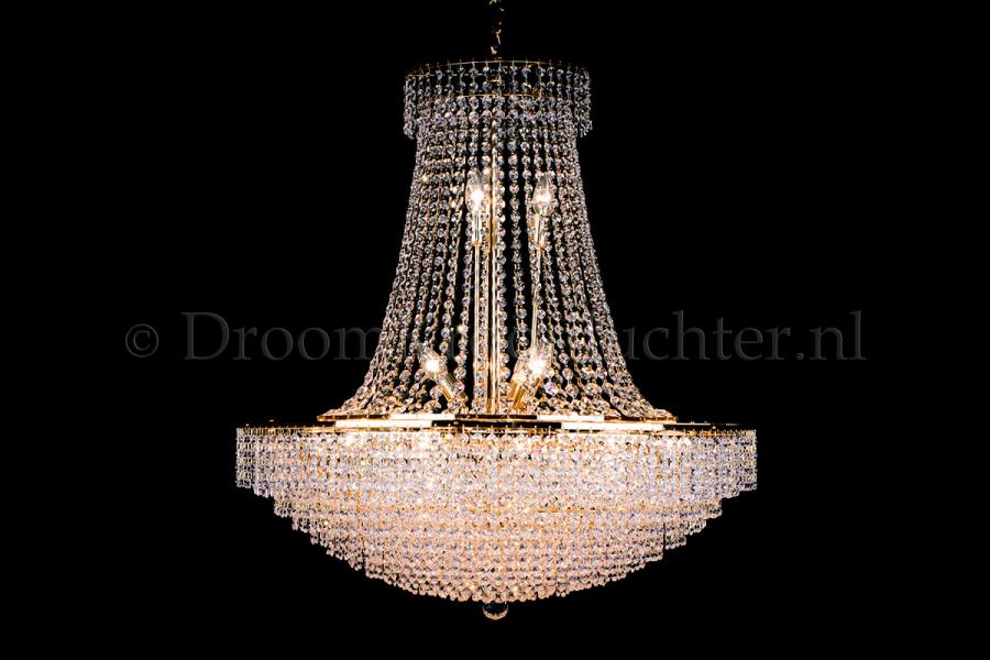 Korbluster Kristall 24 flammig Gold Ø60cm - Livia