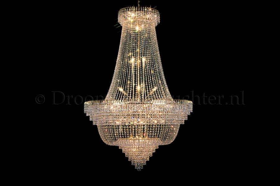 Korbluster Kristall 34 flammig Gold Ø120cm - Salle Korbluster Kristall 34 flammig Gold Ø120cm - Salle