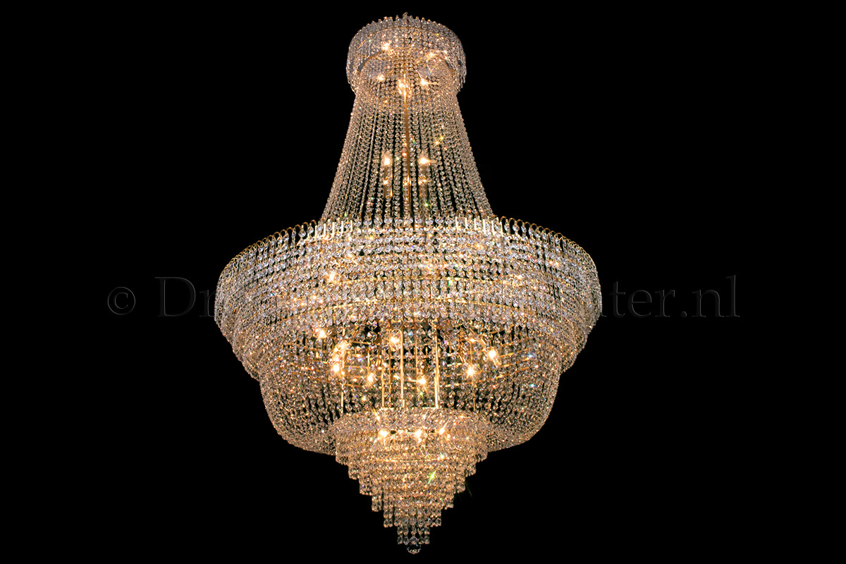 Korbluster Kristall 34 flammig Gold Ø120cm - Salle Korbluster Kristall 34 flammig Gold Ø120cm - Salle