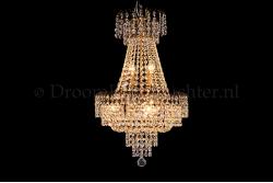 Korbluster Kristall 6 flammig Bronz Ø40cm - Salle