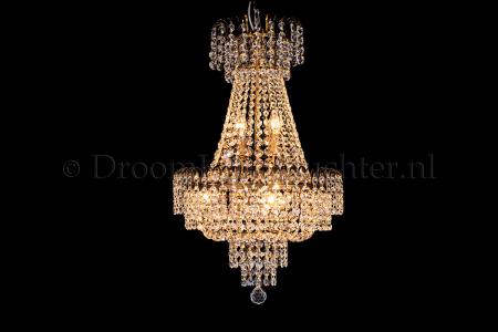 Korbluster Kristall 6 flammig Bronz Ø40cm - Salle
