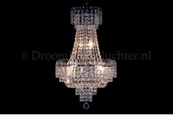 Korbluster Kristall 6 flammig Chrom Ø40cm - Salle