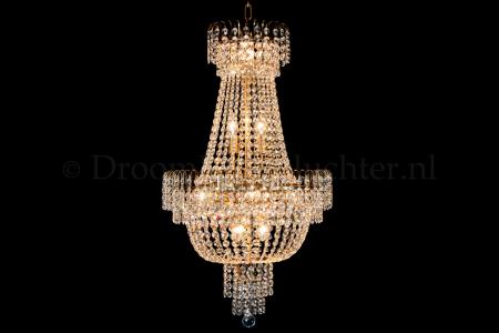 Korbluster Kristall 10 flammig Bronz Ø50cm - Salle
