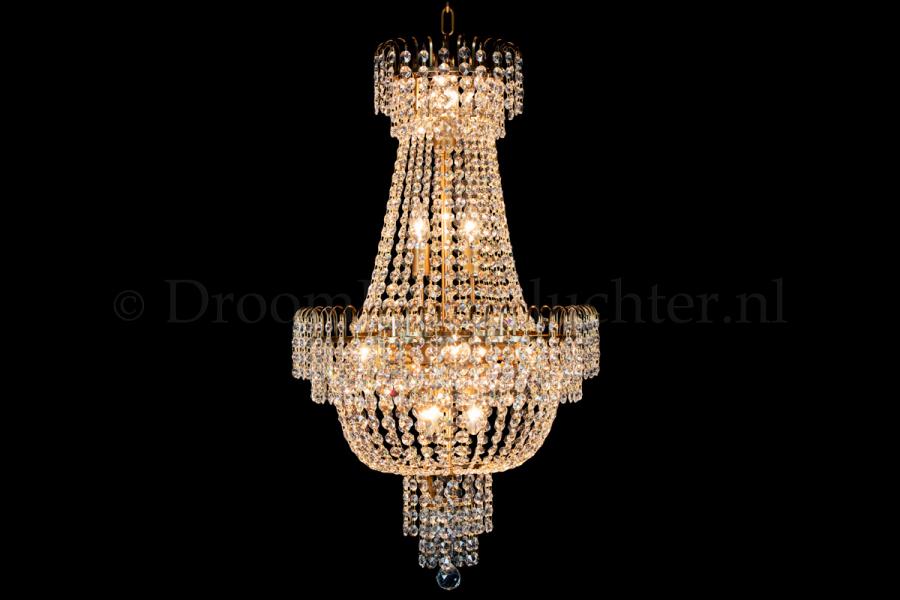Korbluster Kristall 10 flammig Bronz Ø50cm - Salle