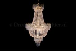Korbluster Kristall 10 flammig Gold Ø60cm - Salle