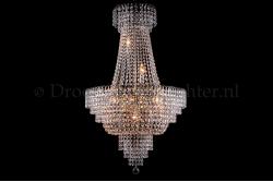 Korbluster Kristall 10 flammig Silber Ø60cm - Salle