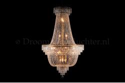 Korbluster Kristall 19 flammig Bronze Ø80cm - Salle