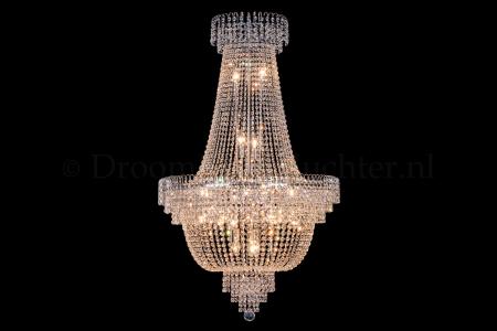 Korbluster Kristall 19 flammig Silber Ø80cm - Salle