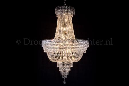 Korbluster Kristall 19 flammig Chrom Ø80cm - Salle
