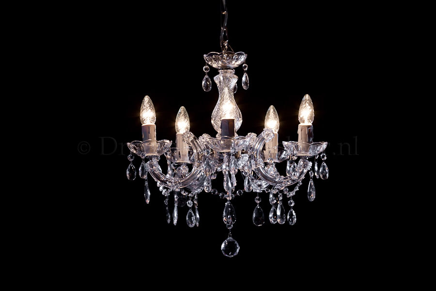 Kronleuchter Maria Theresa 5 flammig C-arm (chrom) Kronleuchter Maria Theresa 5 flammig C-arm (chrom)