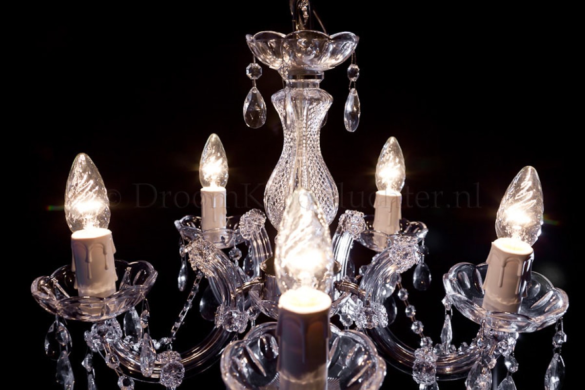 Kronleuchter Maria Theresa 5 flammig C-arm (chrom) Kronleuchter Maria Theresa 5 flammig C-arm (chrom)