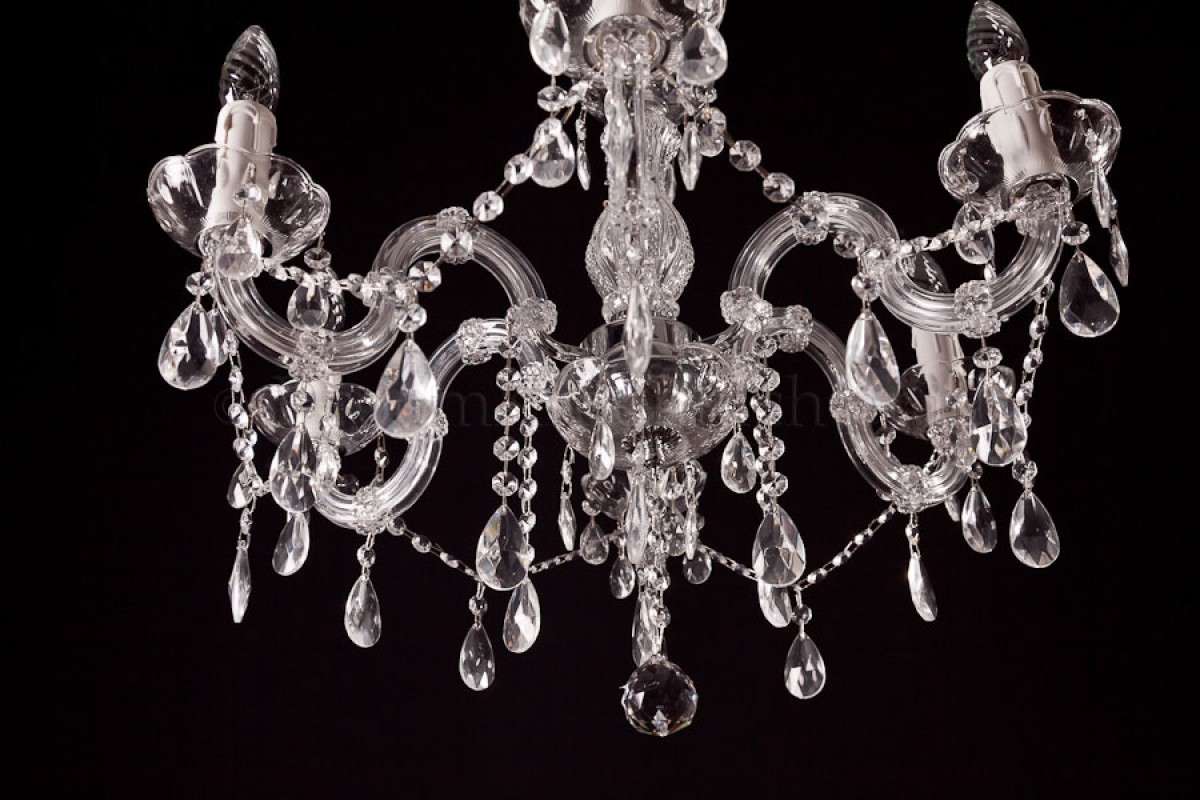 Kronleuchter Maria Theresa 6 flammig S-arm (chrom) Kronleuchter Maria Theresa 6 flammig S-arm (chrom)