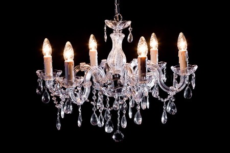 Kronleuchter Maria Theresa 6 flammig S-arm (chrom)