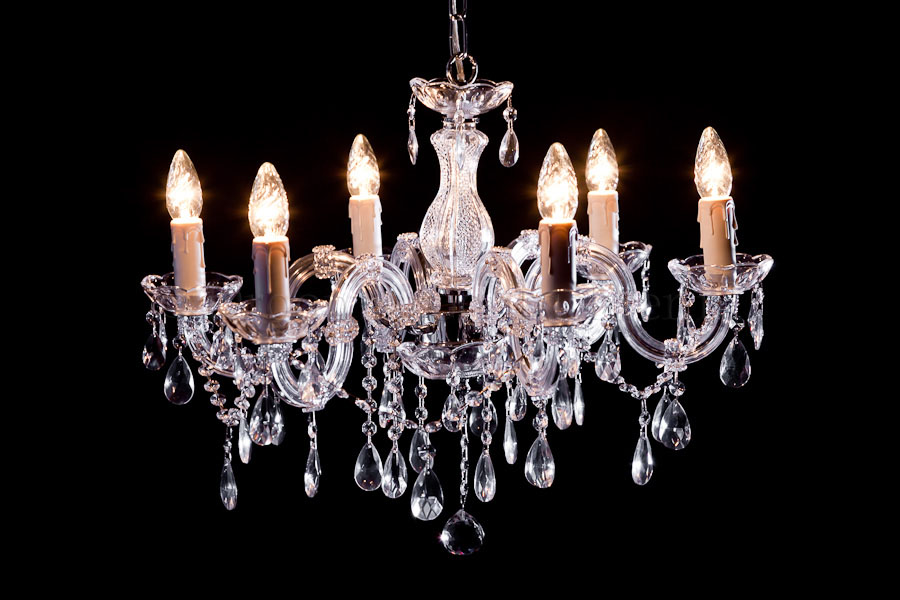 Kronleuchter Maria Theresa 6 flammig S-arm (chrom) Kronleuchter Maria Theresa 6 flammig S-arm (chrom)