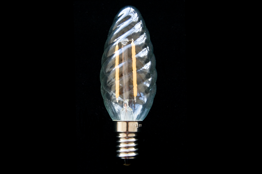 LED Kerzenlampe E14 klar gedreht 1.8 Watt 2500K (dimmbar)