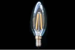 LED Kerzenlampe E14 klar standard 4 Watt 2500K (dimmbar)