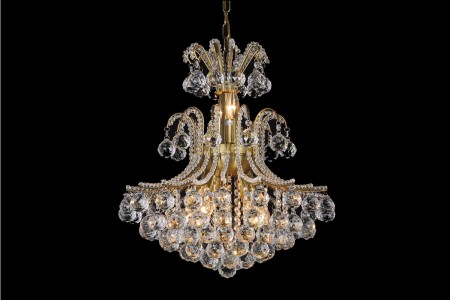 Kristall Kronleuchter Romano 7 flammig (gold)