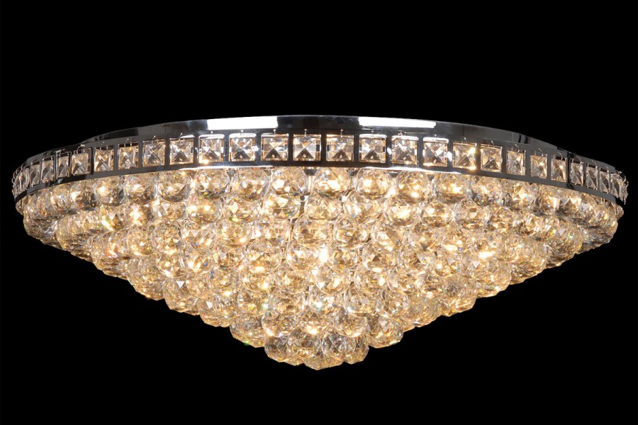 Deckenleuchte Amanda 12 flammig chrom Kristall