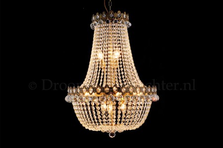 Korblüster Royale 12 flammig 60 cm Kristall Gold